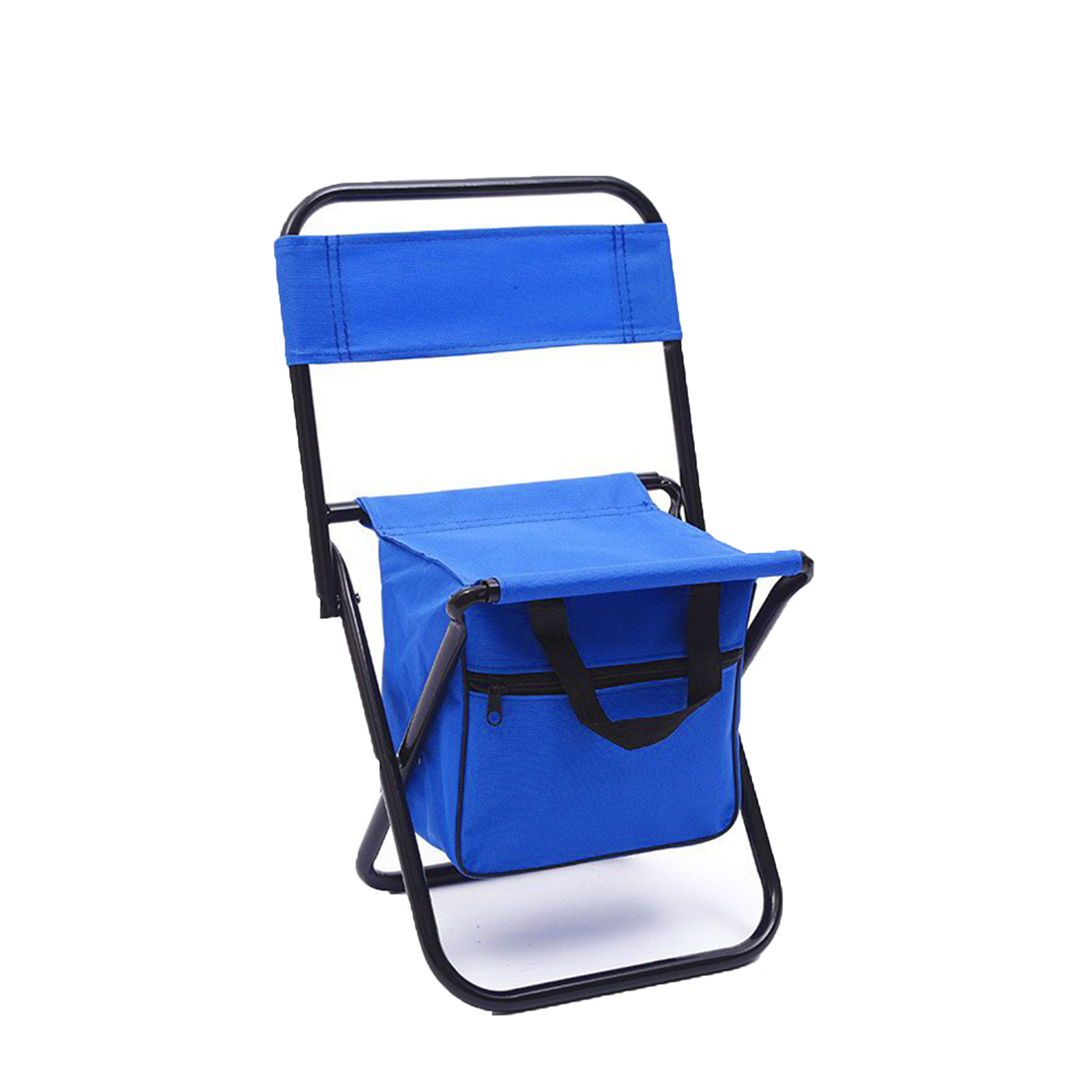 Outdoor folding chair with an integrated cooler bag 10 4/16 " x 8 4/16 " x 17 11/16 "