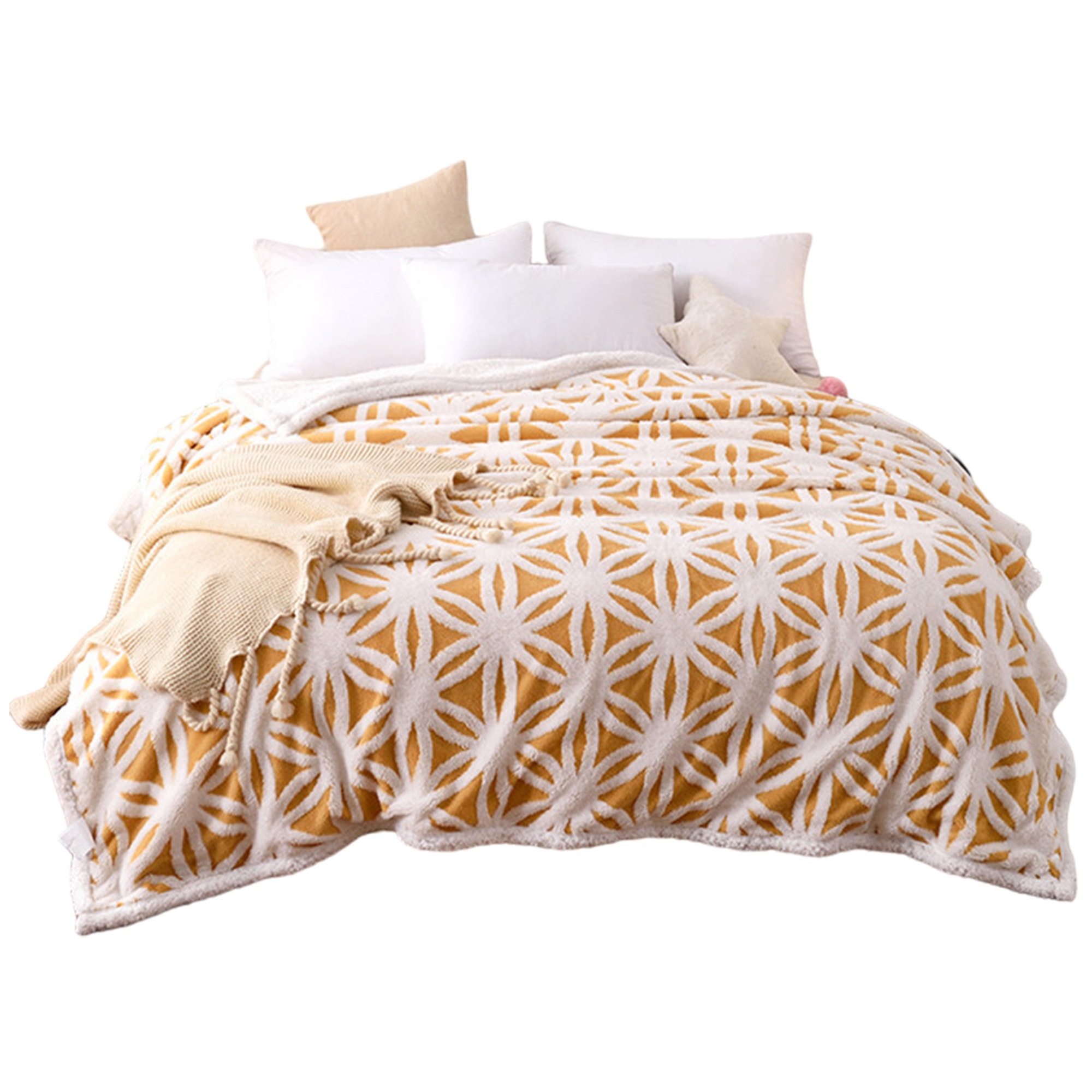 Cationic Lamb Wool Fleece Blanket