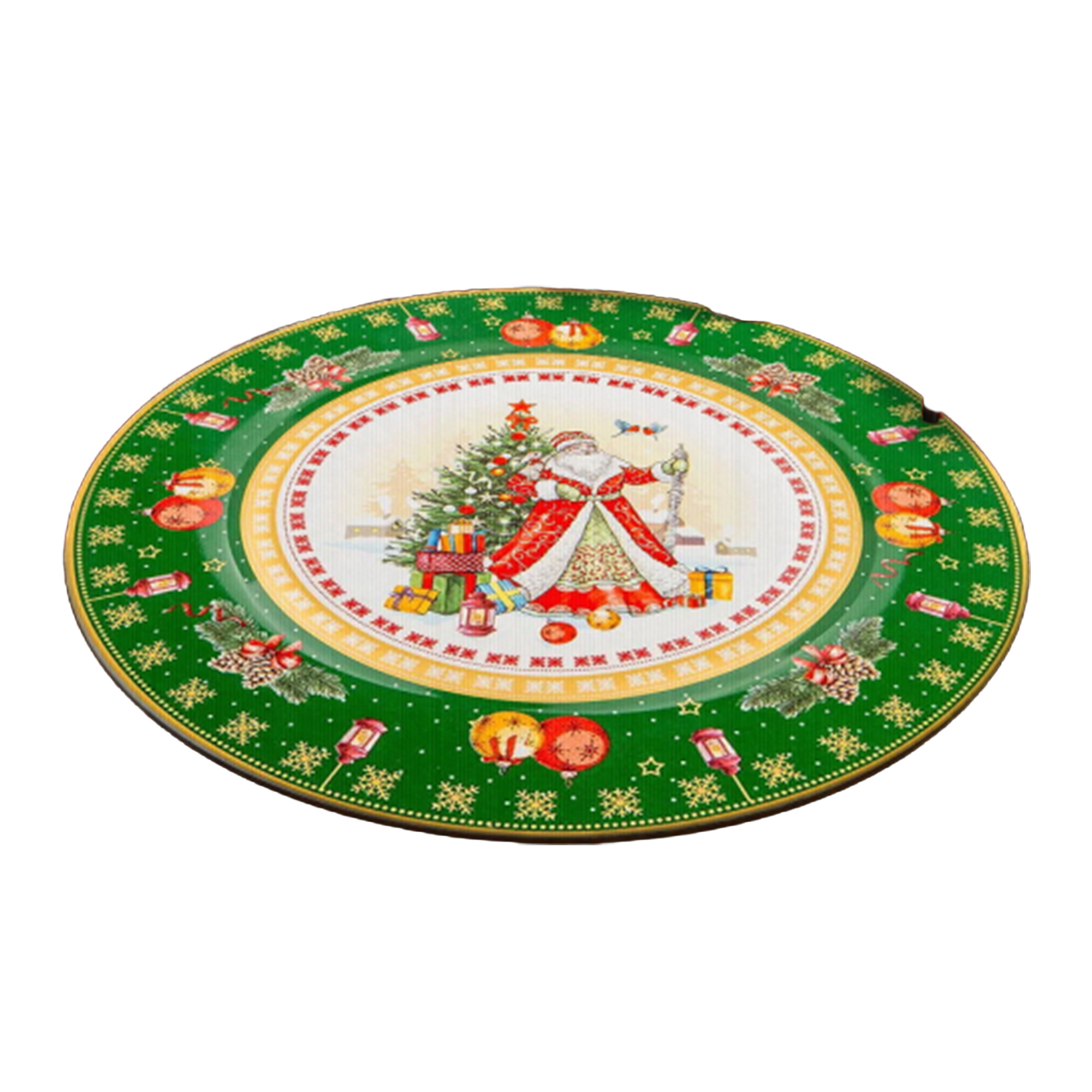 Cross-border round cartoon Christmas-themed printed rug