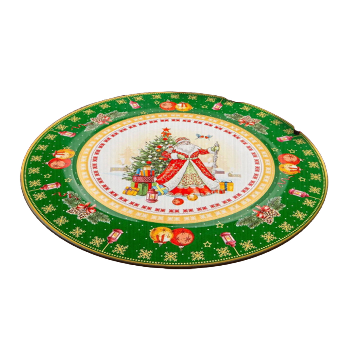 Cross-border round cartoon Christmas-themed printed rug