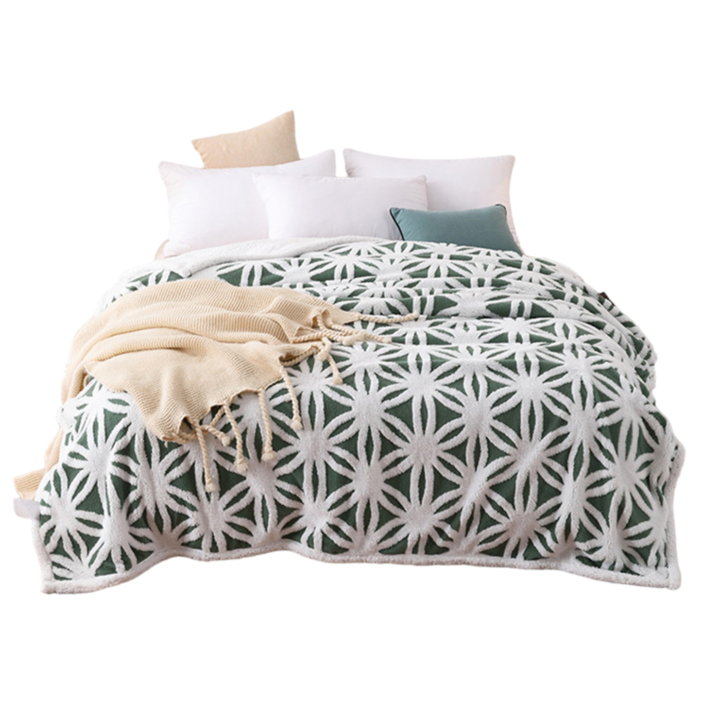 Cationic Lamb Wool Fleece Blanket