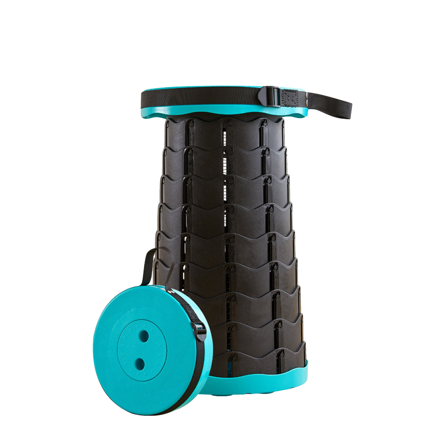 Travel seat with adjustable length 9.8 "" x 9.8 "" x 18 "" 