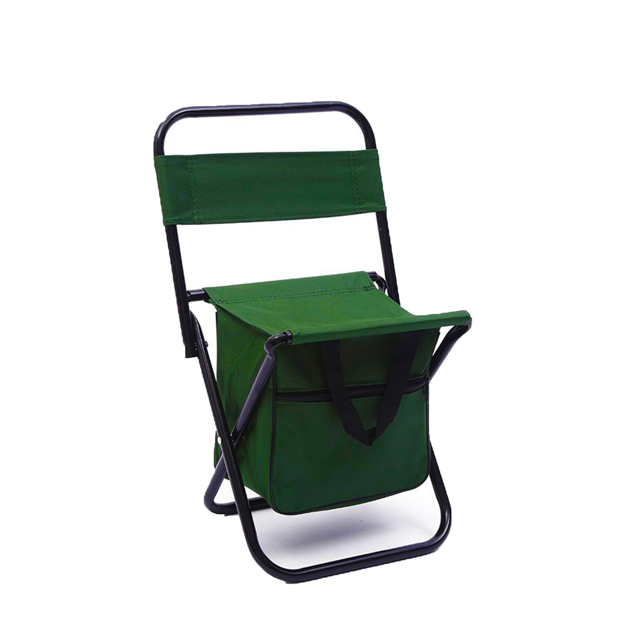 Outdoor folding chair with an integrated cooler bag 10 4/16 " x 8 4/16 " x 17 11/16 "