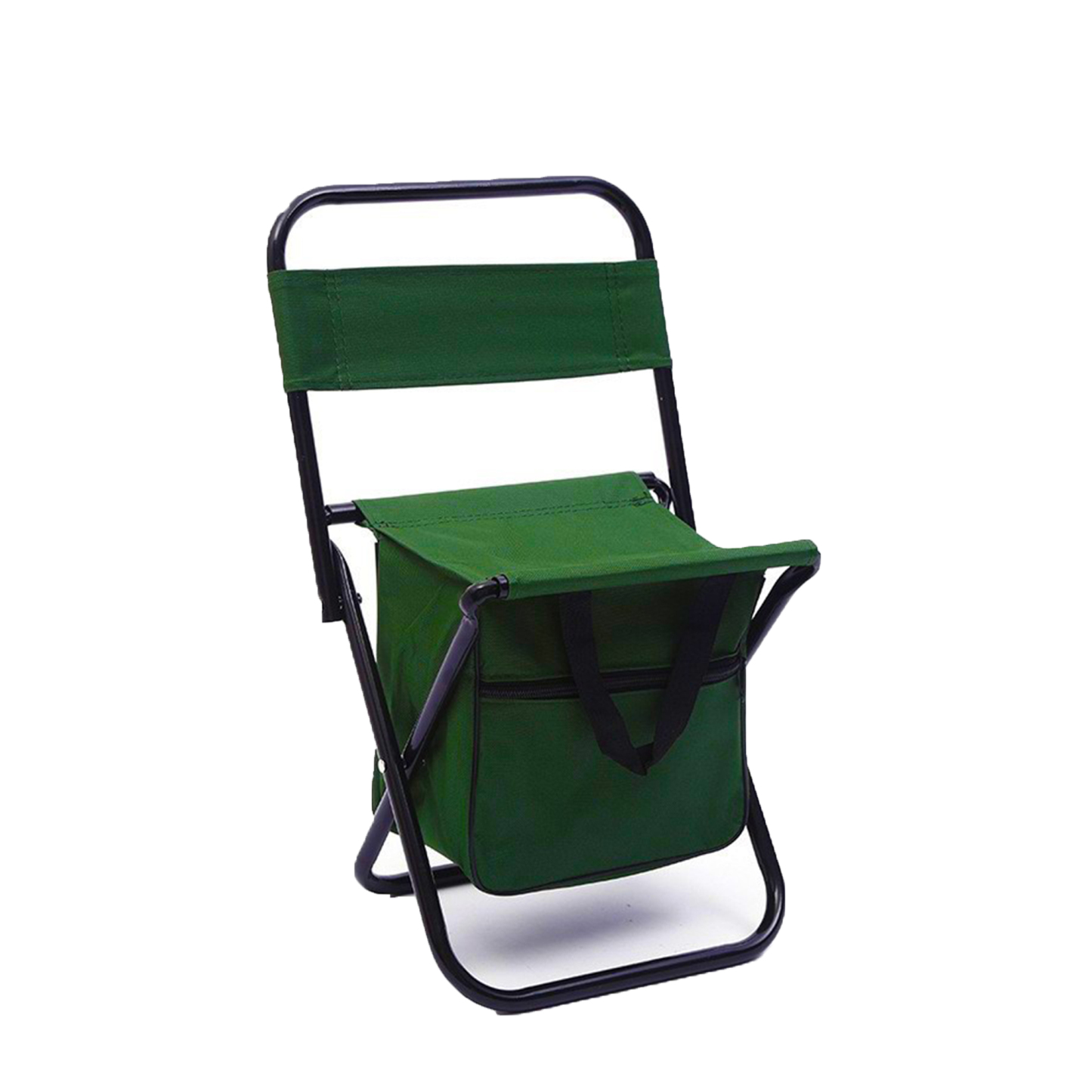 Outdoor folding chair with an integrated cooler bag 10 4/16 " x 8 4/16 " x 17 11/16 "