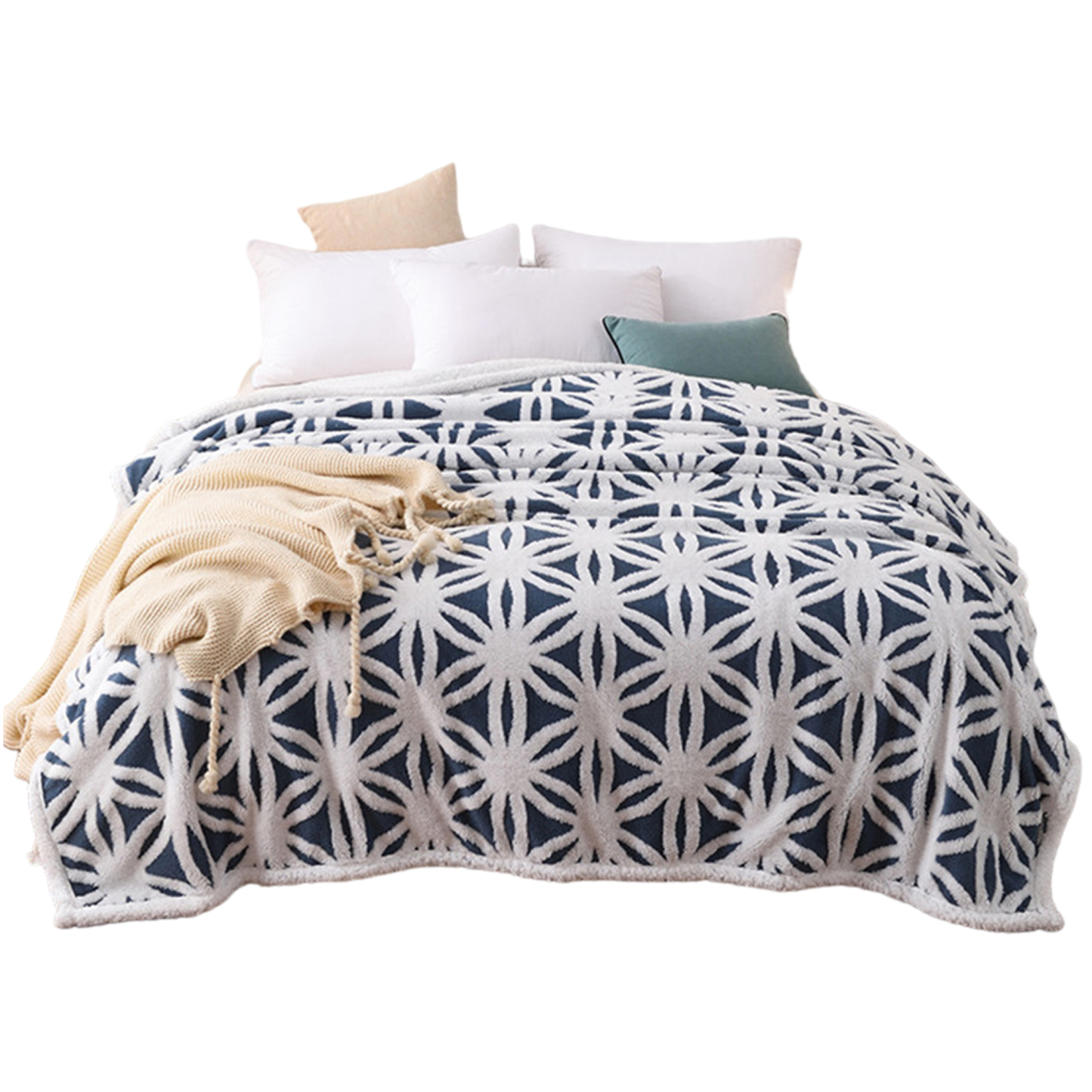 Cationic Lamb Wool Fleece Blanket