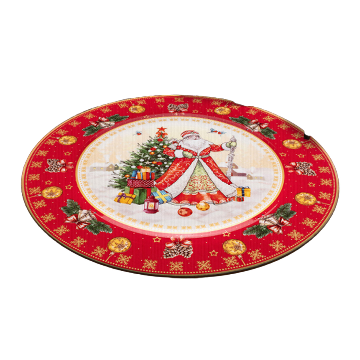 Cross-border round cartoon Christmas-themed printed rug