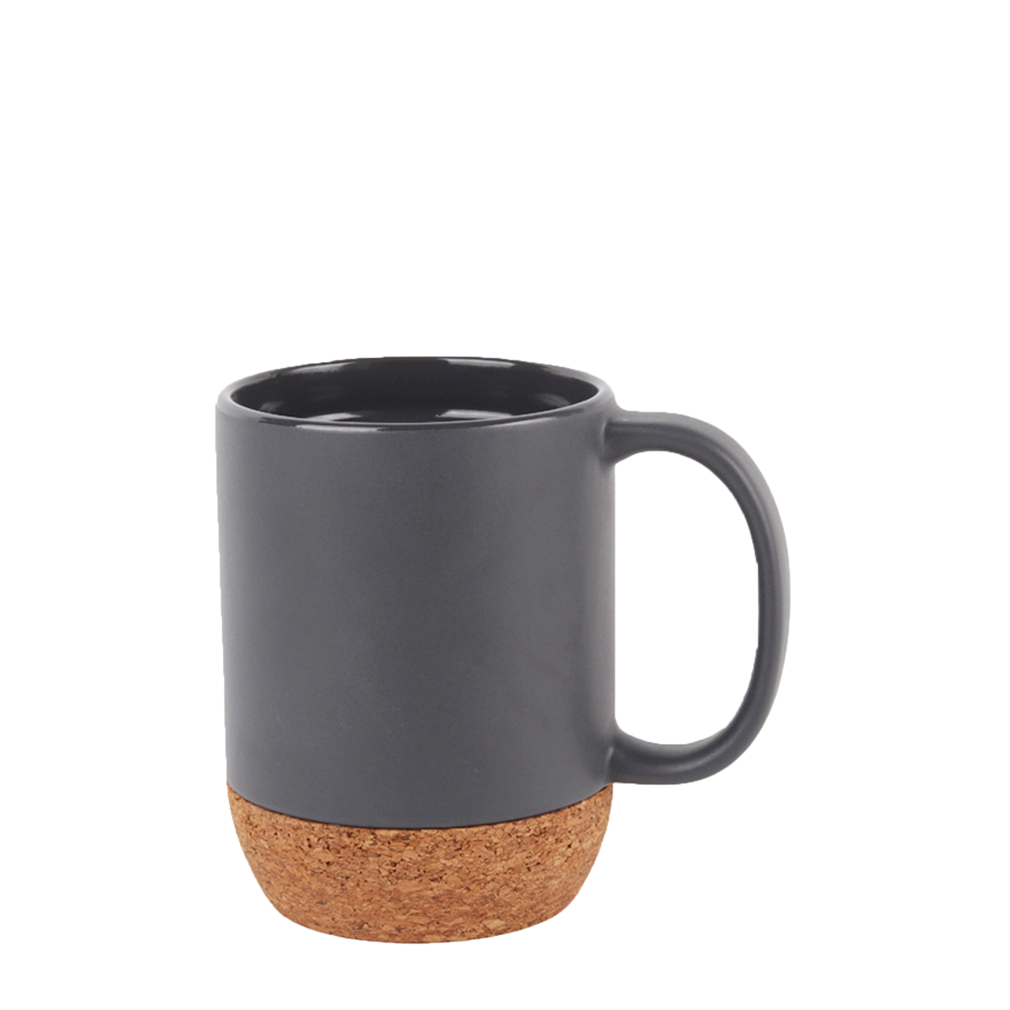 Ceramic Mugs with Cork Base and Plastic Lid 3.3 " x 4.3 "
