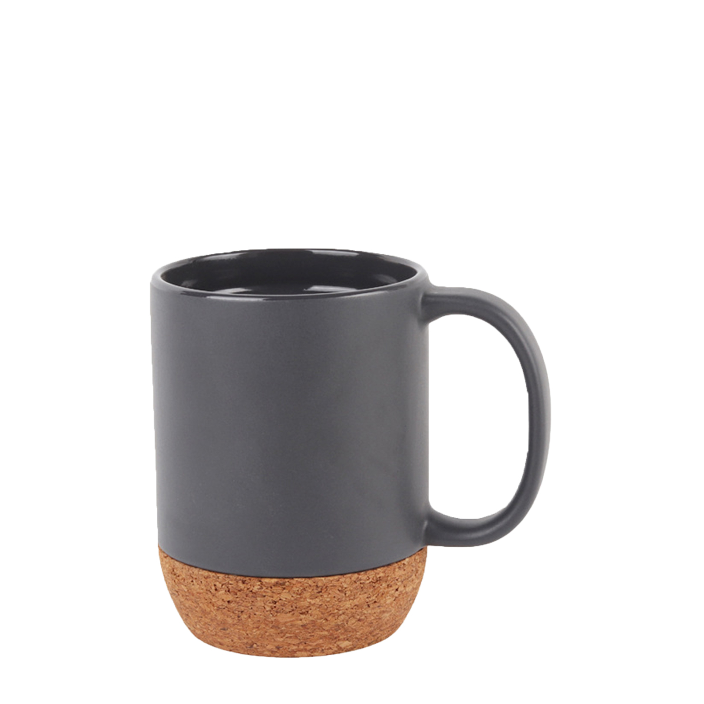Ceramic Mugs with Cork Base and Plastic Lid 3.3 " x 4.3 "
