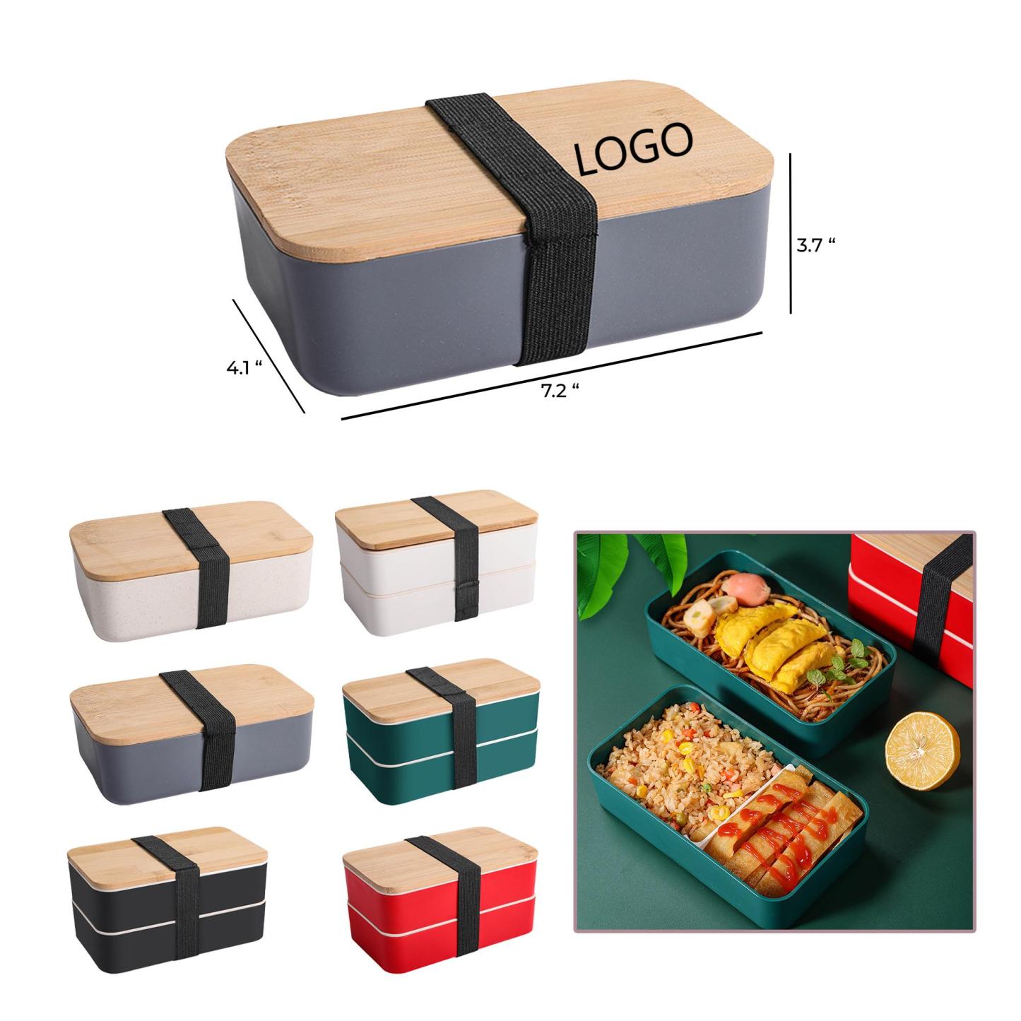 Bento Lunch Box with Stackable Design 7.2 " x 4.1 " x 3.7 "