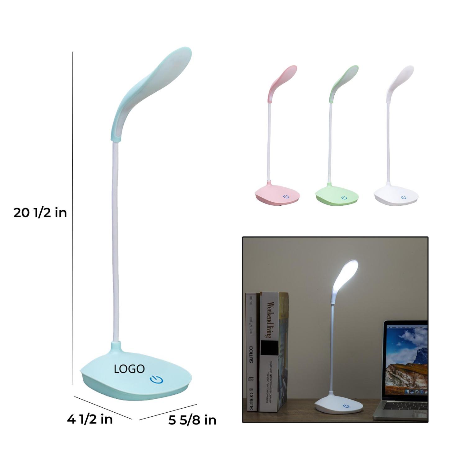Desk lamp featuring an LED light with a flexible gooseneck 5 5/8 " x 4 1/2 " x 20 1/2 "