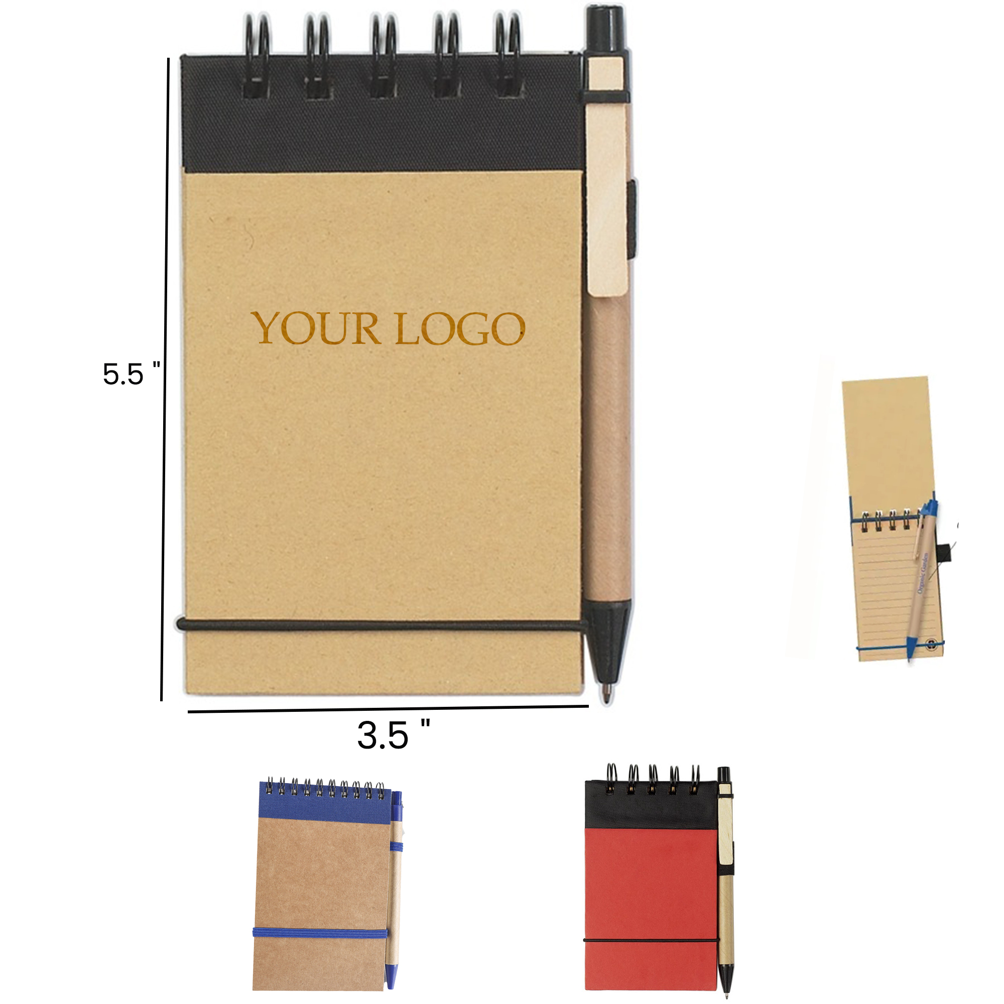 Eco-Friendly Spiral Notebook & Pen  3.5 " x 5.5 "