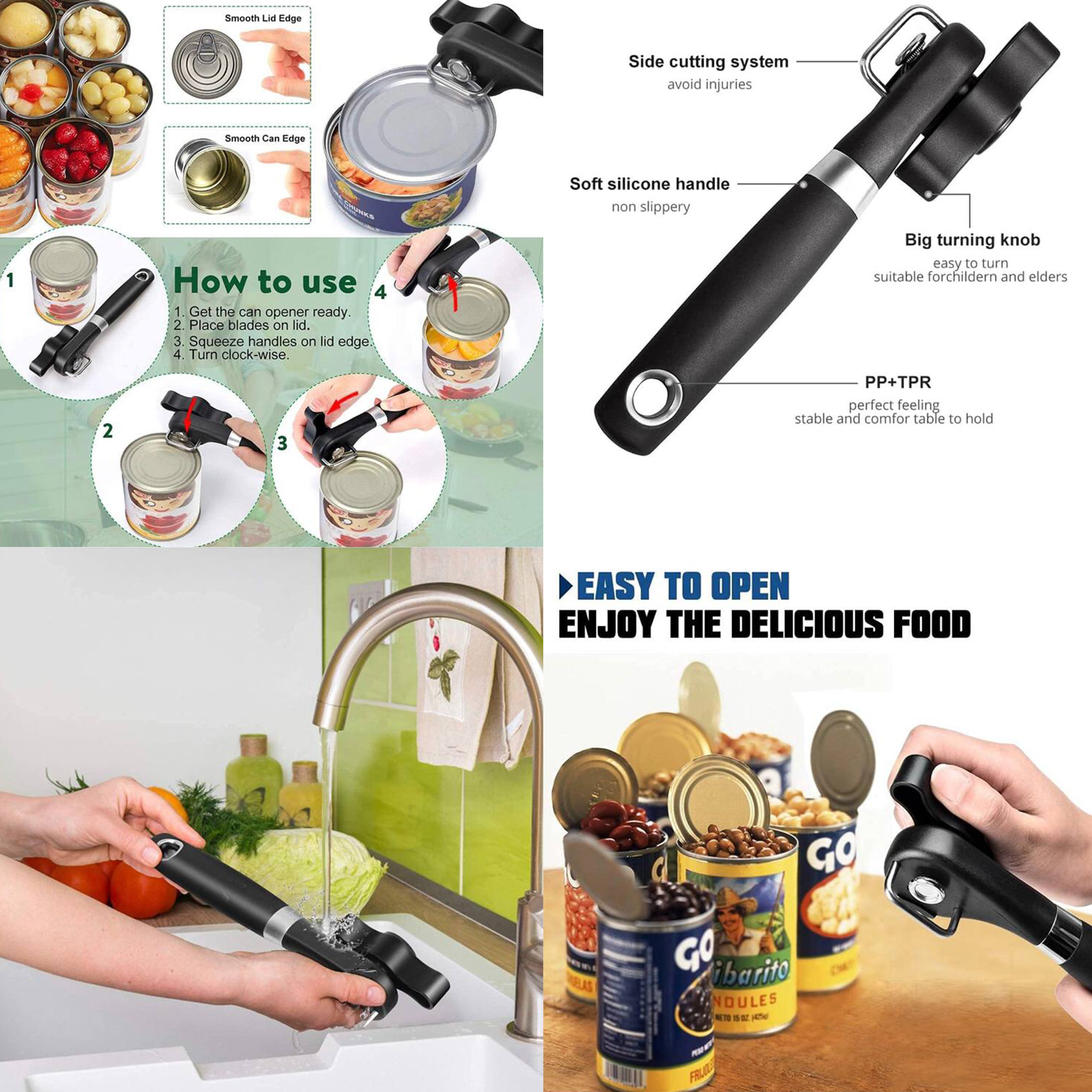 Manual Kitchen Bottle and Can Opener 