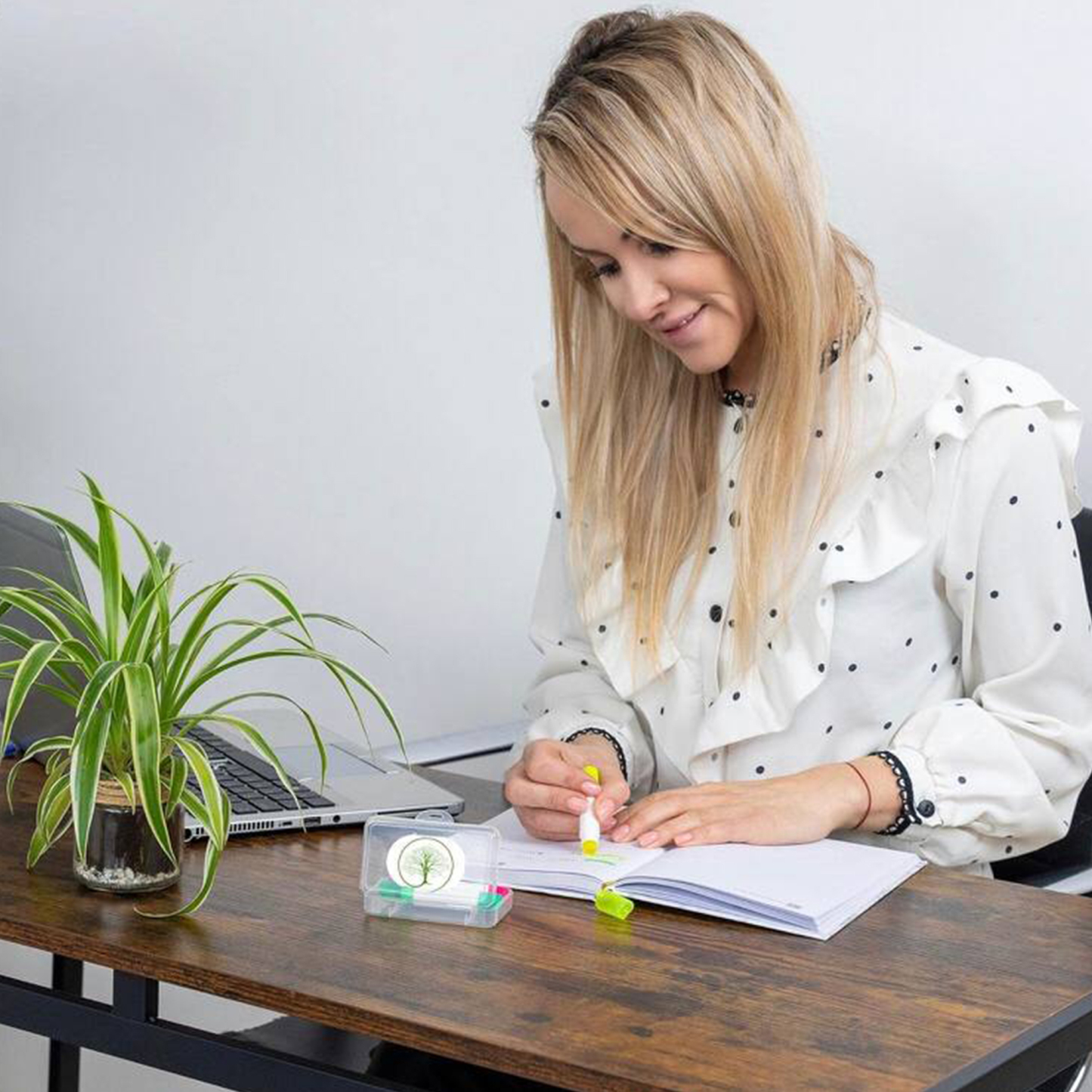 Eco-Friendly Wheat Stick Graffiti Highlighter Pen with 4 Color Set 