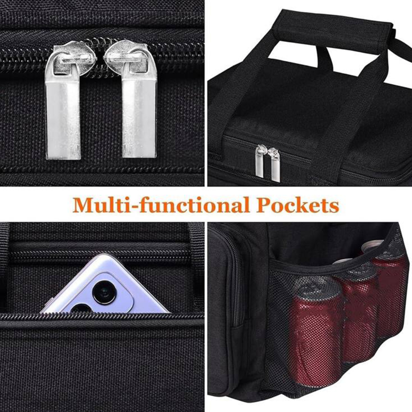 Customized Small Portable Cooler Bag with Insulation and Waterproof Design – 9.4"" L x 5.9"" W x 7.1"" H  