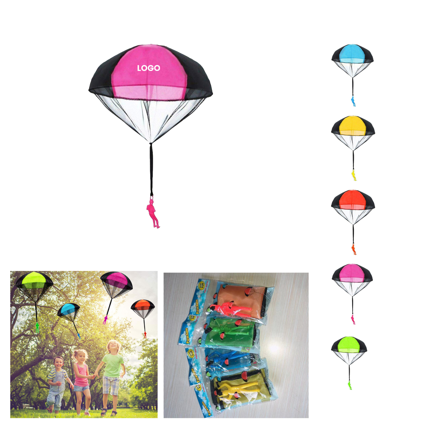 Children's Hand-thrown Parachute Toys Soldier 16.9" x 18.9"X3.7"