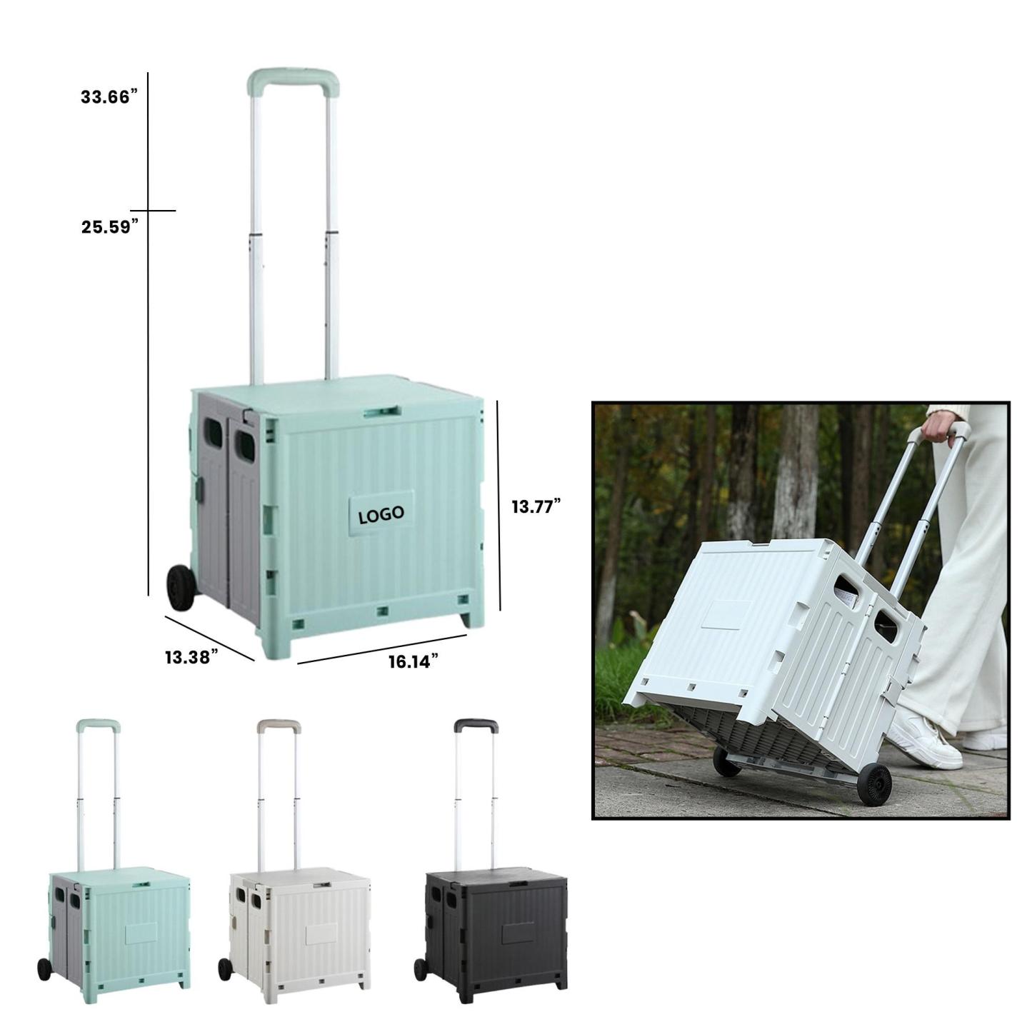 Fold-Up Shopping Cart 13.77" x 13.38" x 16.14"  