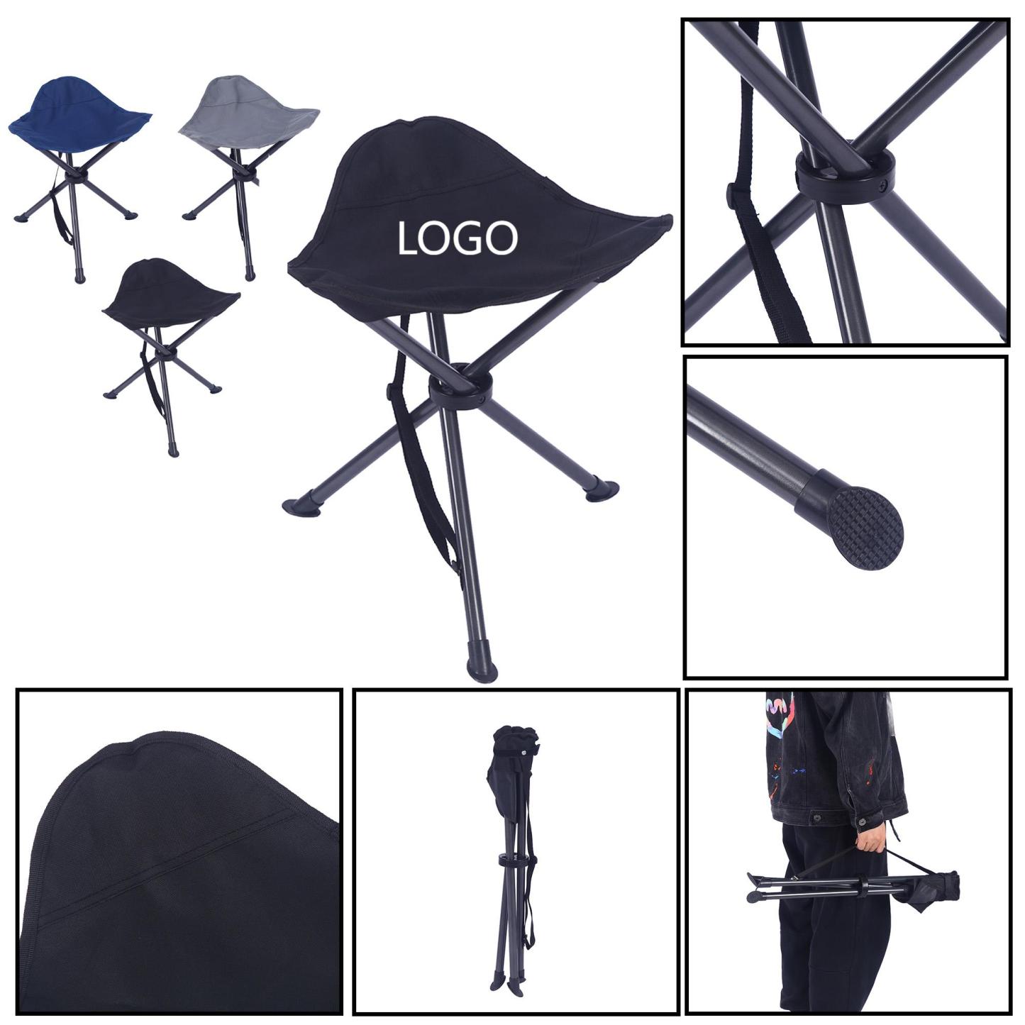 Folding Camping Stool with Tripod Design