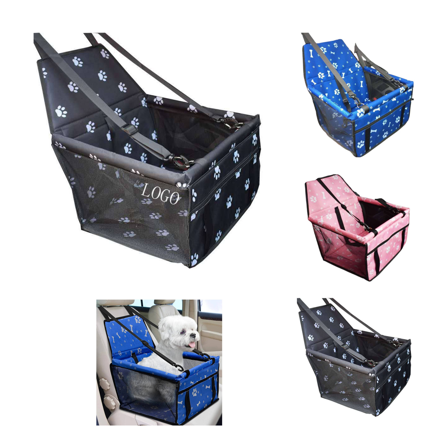 Dog Bed Cat Bite Resistant Dog House Supplies Four Seasons Car Pet Seat - 15.8"