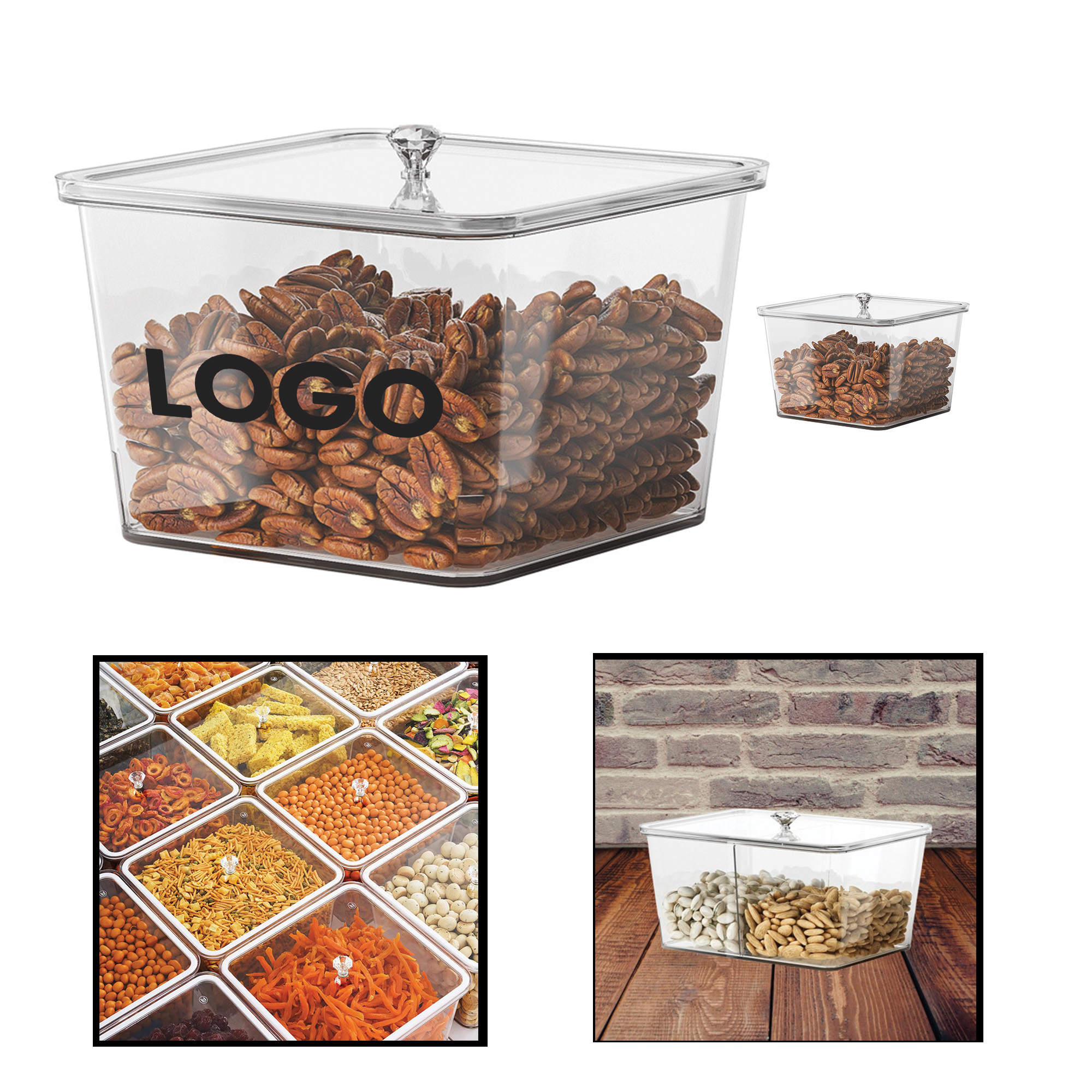 Transparent Rectangular Food Storage