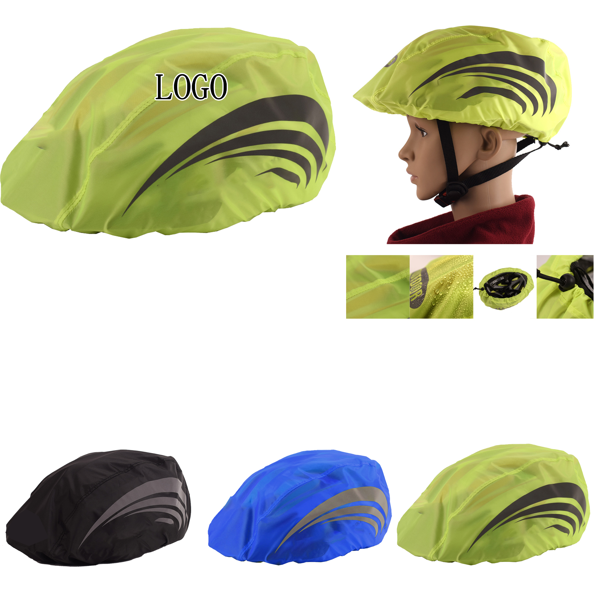 Cross-Border Direct Sales – Cycling Helmet Cover, Waterproof Rain Cover, and Reflective Safety Helmet Shield