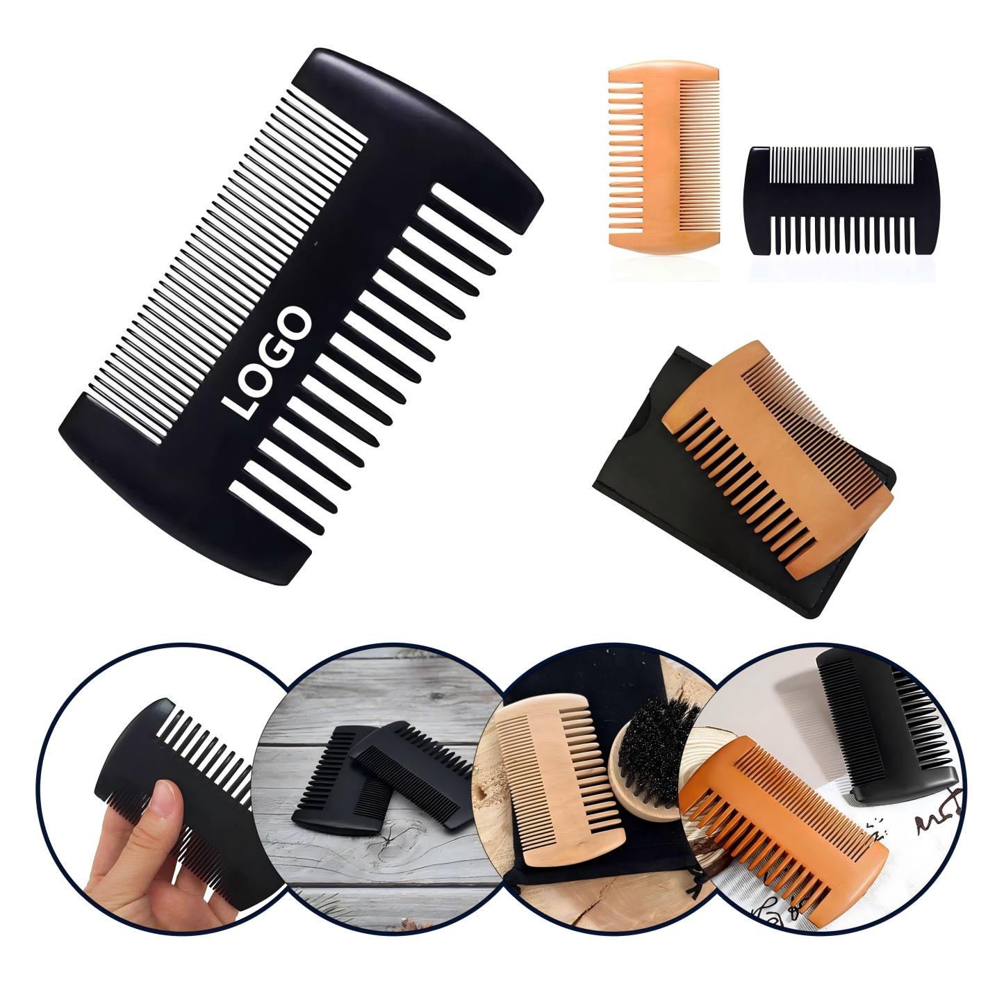 Double-Sided Mahogany Comb – 3.9" L x 2.2" W Material: Mahogany Double-Sided Suitable for Hair and Beard Engraving Available