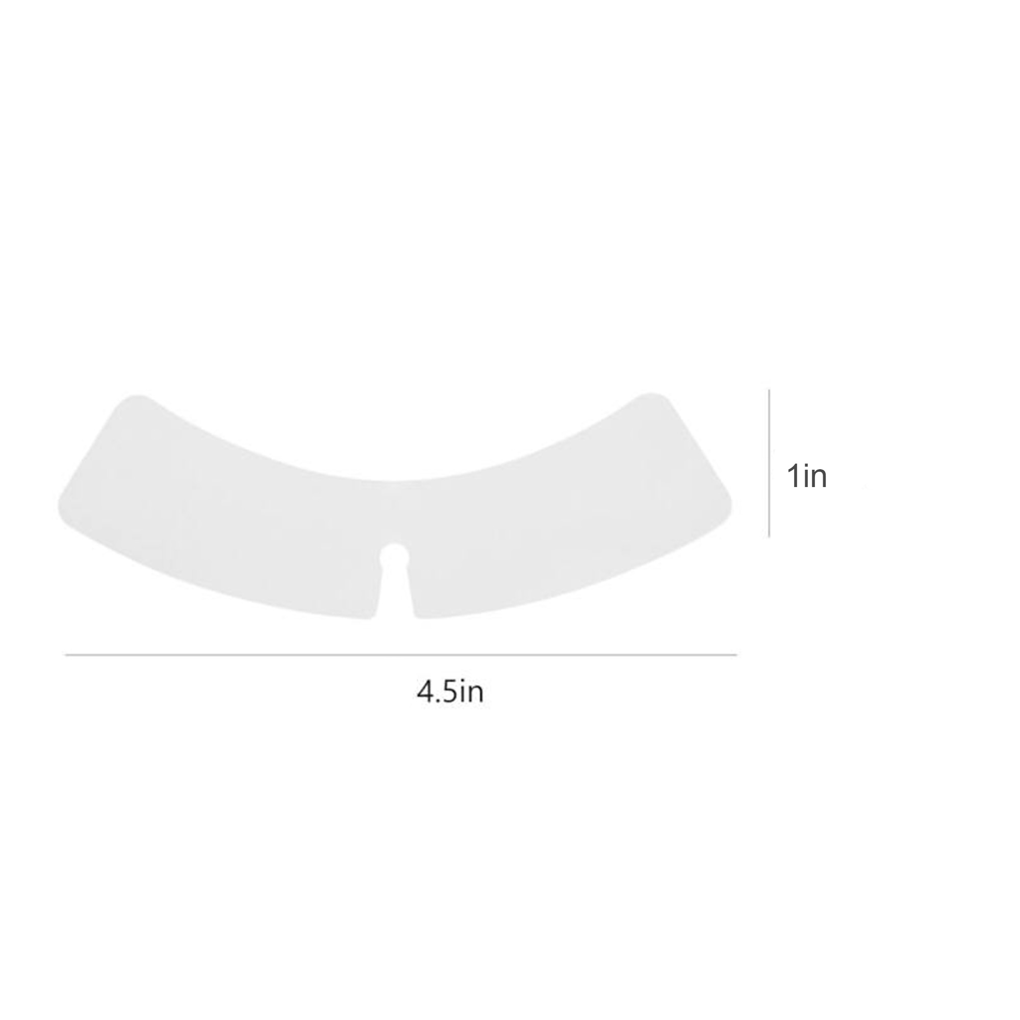 White Shirt Collar - Size 4.5 by 1 inches