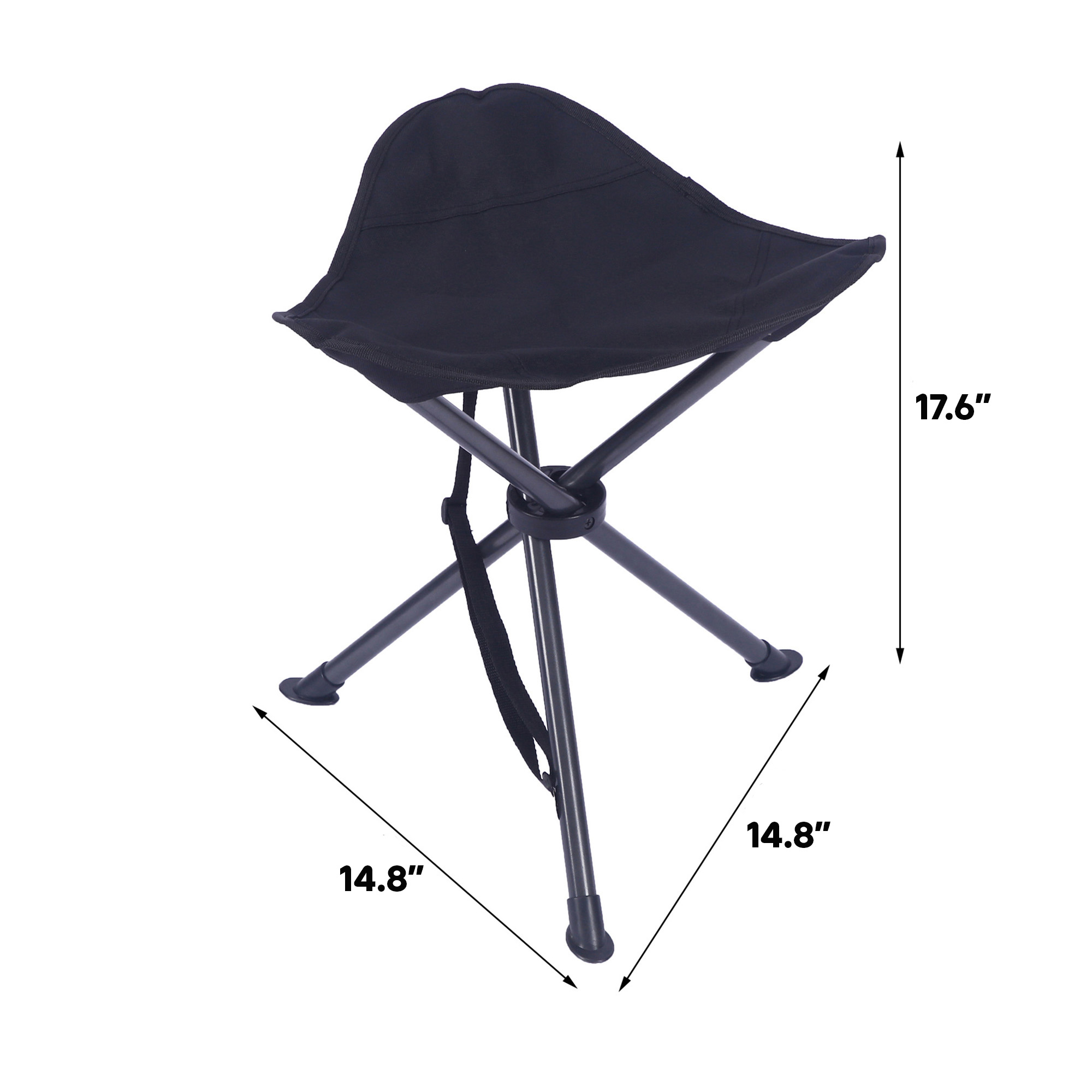 Folding Camping Stool with Tripod Design