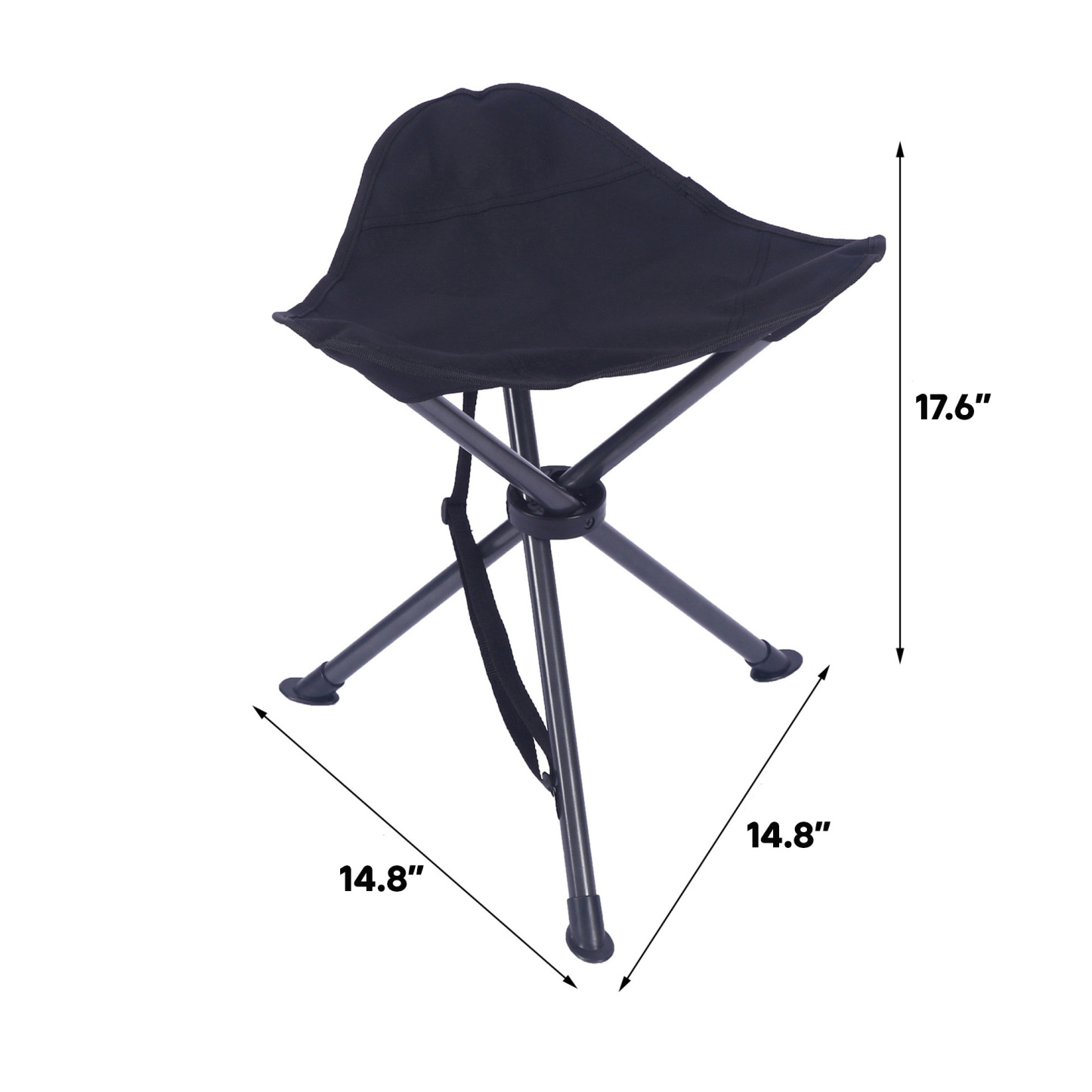 Folding Camping Stool with Tripod Design