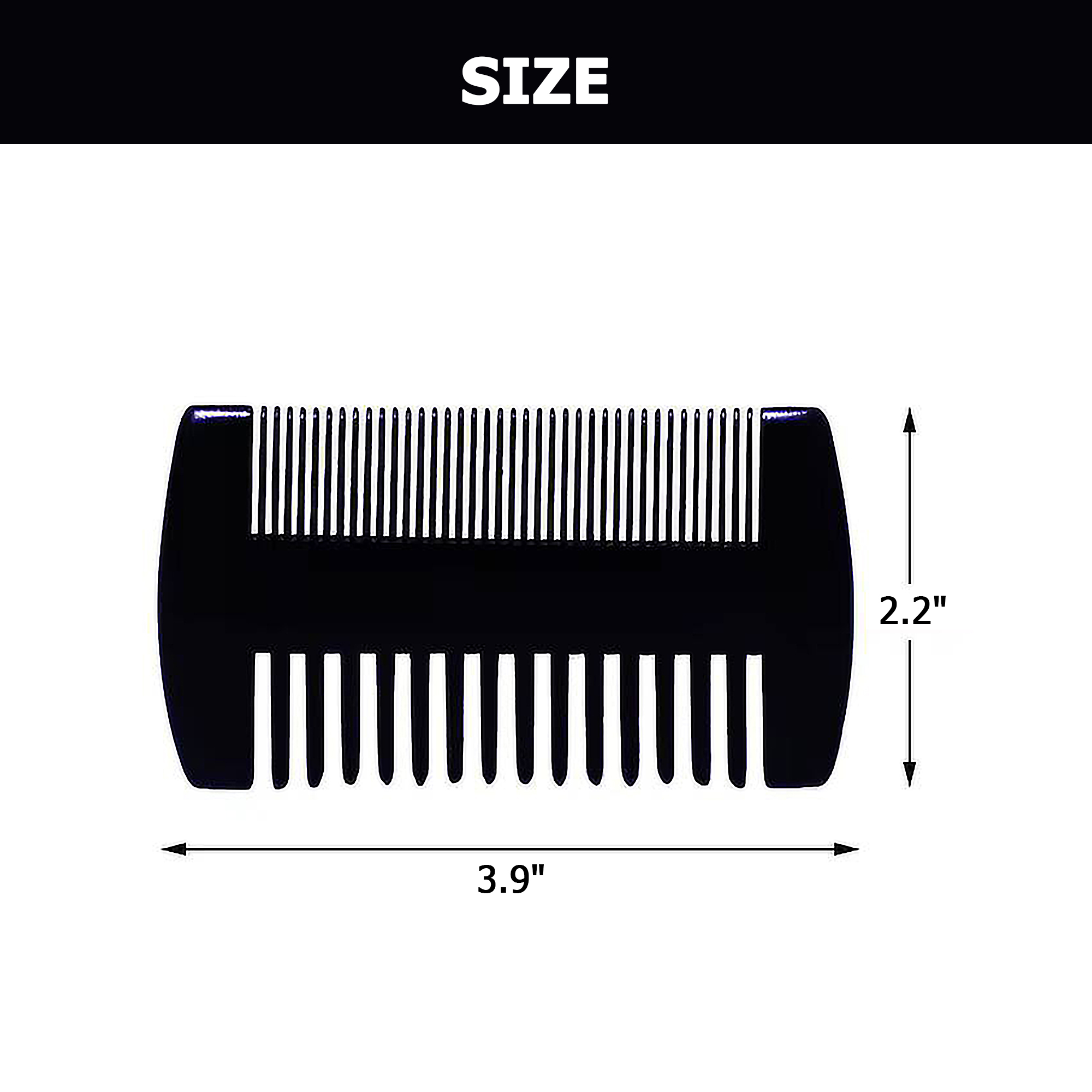 Double-Sided Mahogany Comb – 3.9" L x 2.2" W Material: Mahogany Double-Sided Suitable for Hair and Beard Engraving Available