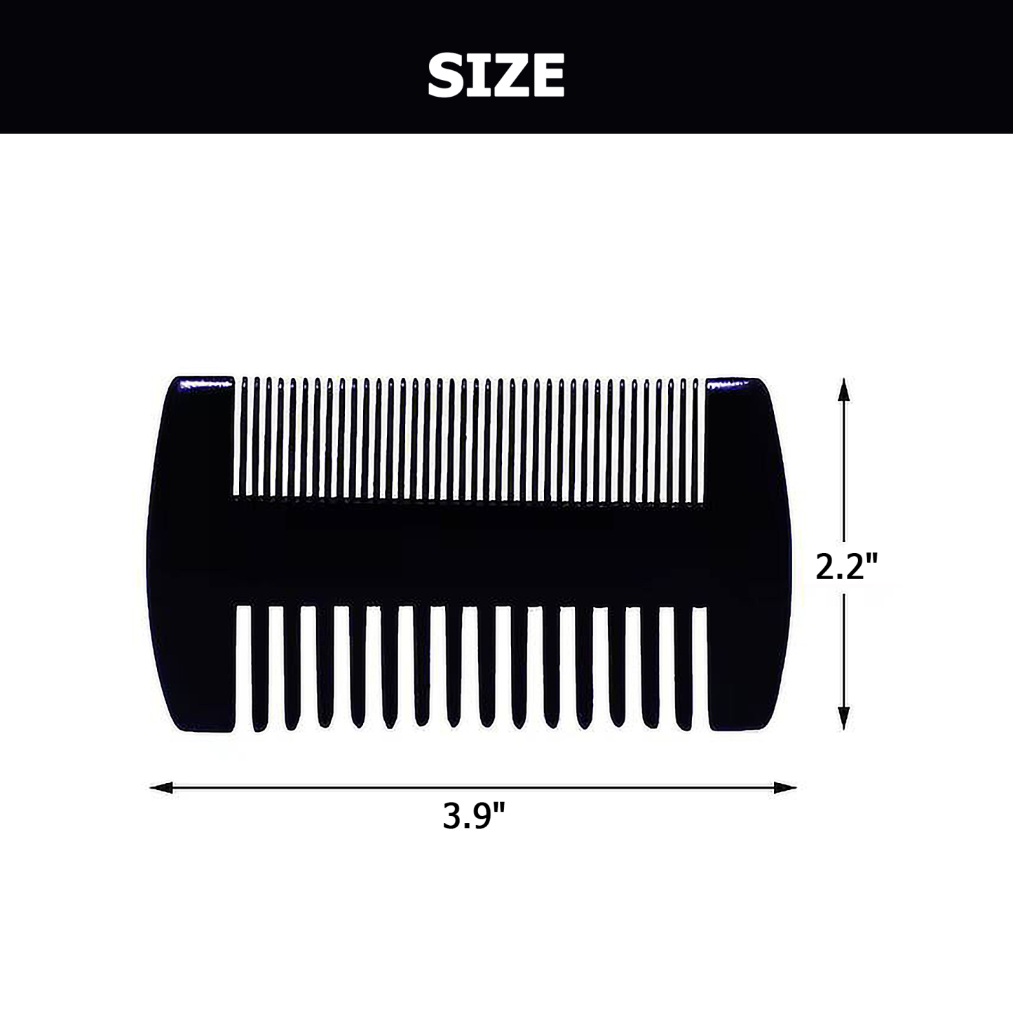 Double-Sided Mahogany Comb – 3.9" L x 2.2" W Material: Mahogany Double-Sided Suitable for Hair and Beard Engraving Available