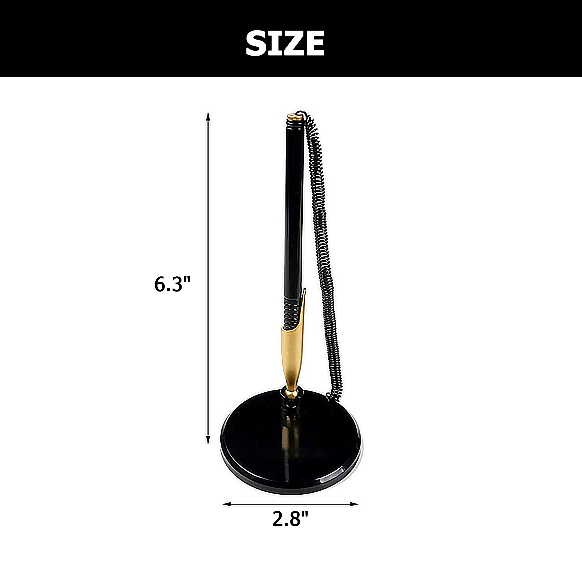 Counter Pen with Flexible Tether Cord 