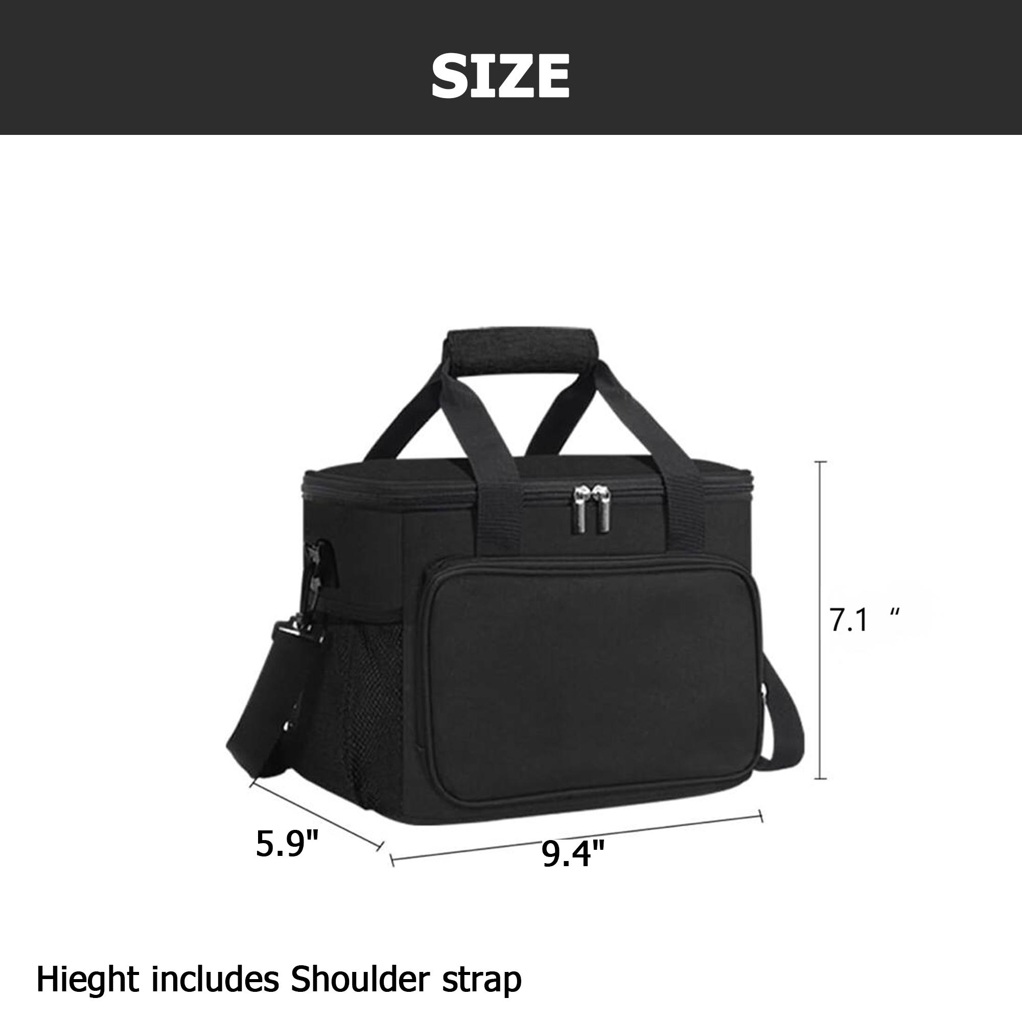 Customized Small Portable Cooler Bag with Insulation and Waterproof Design – 9.4"" L x 5.9"" W x 7.1"" H  