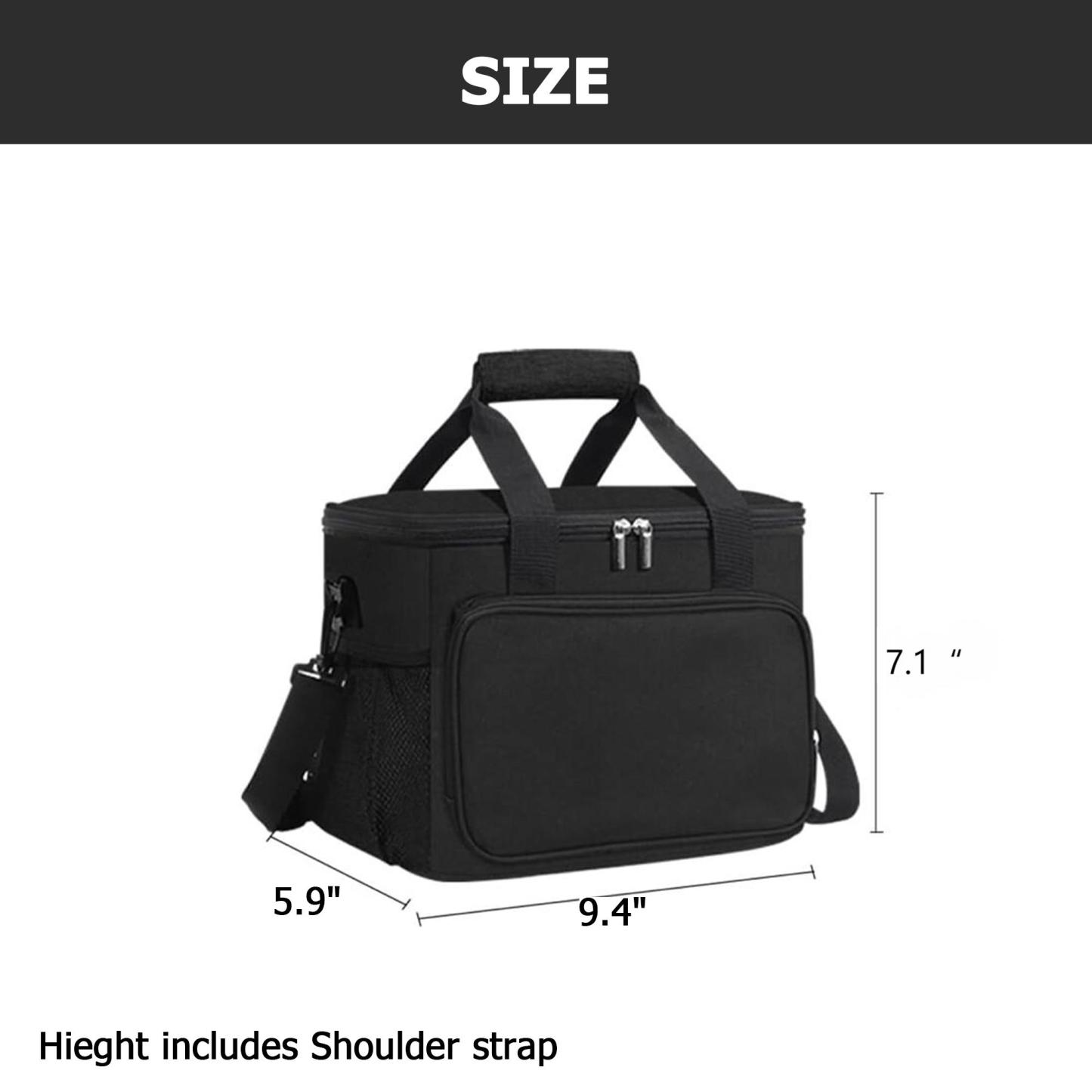 Customized Small Portable Cooler Bag with Insulation and Waterproof Design – 9.4"" L x 5.9"" W x 7.1"" H  