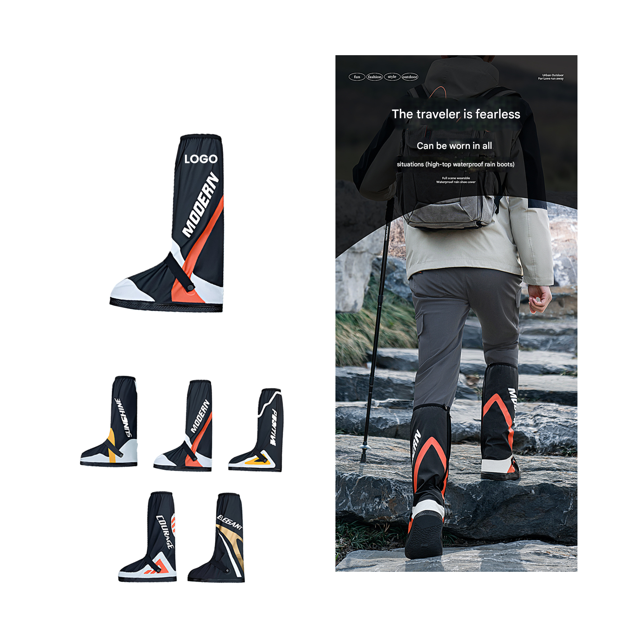 Thickened waterproof Unisex Rain Boot 