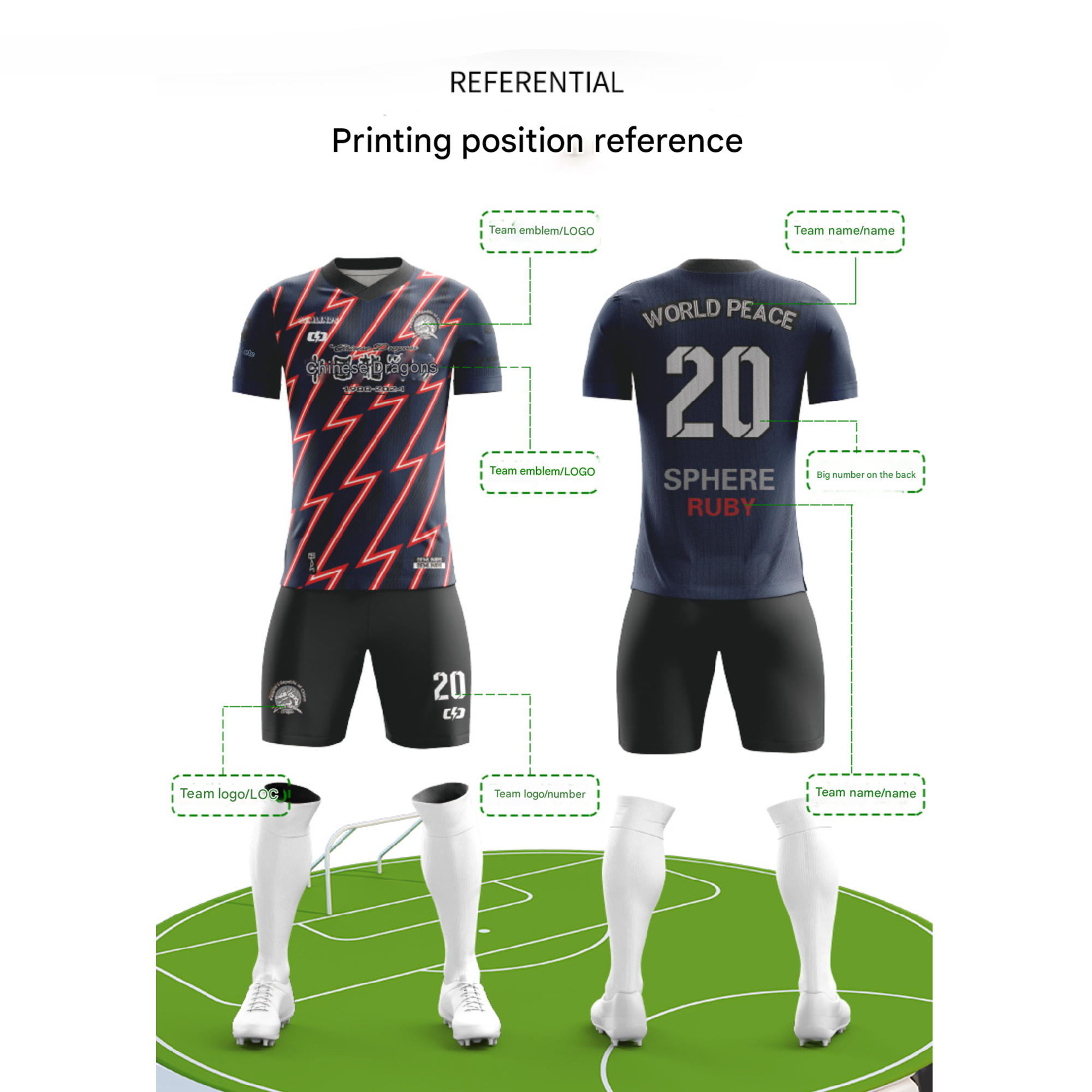 Super Men's Soccer Jersey Match Set