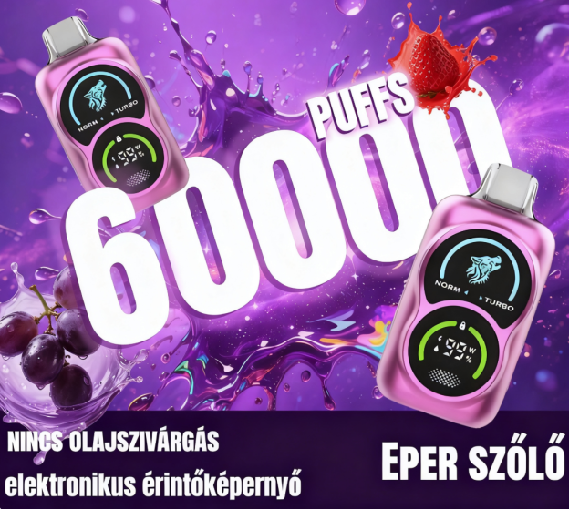 Bug 60000 – nagy teljesítményű vape, akár 60 000 slukkal