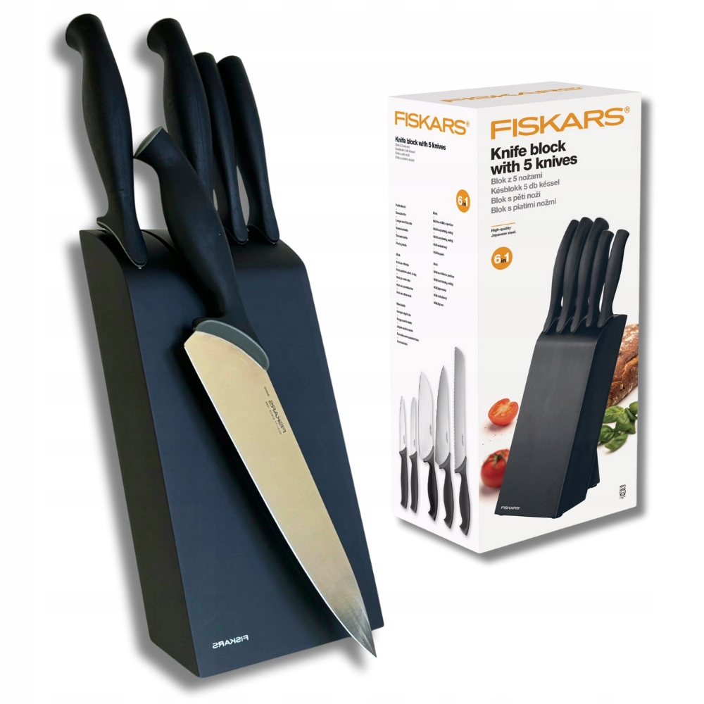 Konyhai kések FISKARS blokkban - SÉF konyhakés - Szett