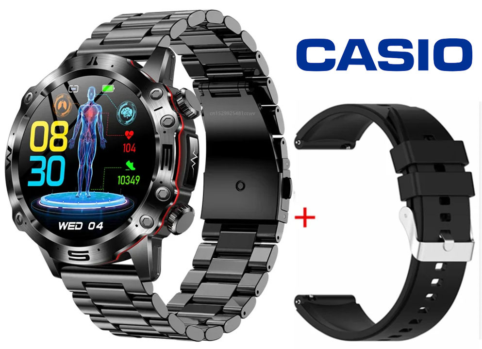 CASIO AI ORVOSI DIAGNOSZTIKÁS OKOSÓRA - 2025 ÚJ VÉRLIPIDEK, HÚGYSAV, VÉRGLUKOZ SZINT - EKG+PPG FITNESZKÖVETŐ