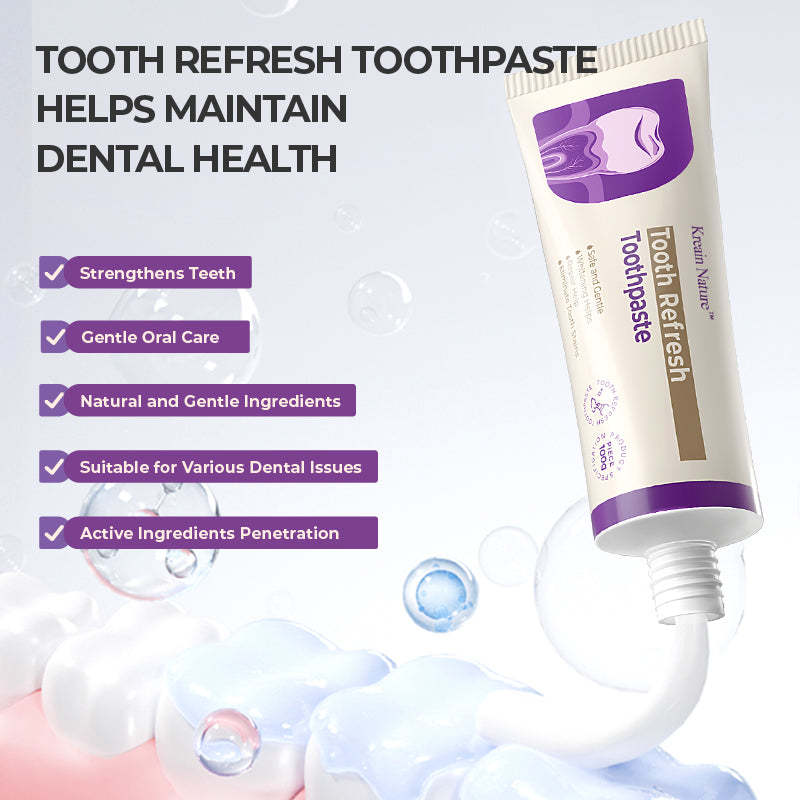 Kreain Nature Oral Care Toothpaste, fresh breath, prevent tooth loss, natural ingredients, gentle care