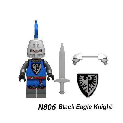 Black Falcon Knight minifigures figure N806 Castle Custom Minifigure