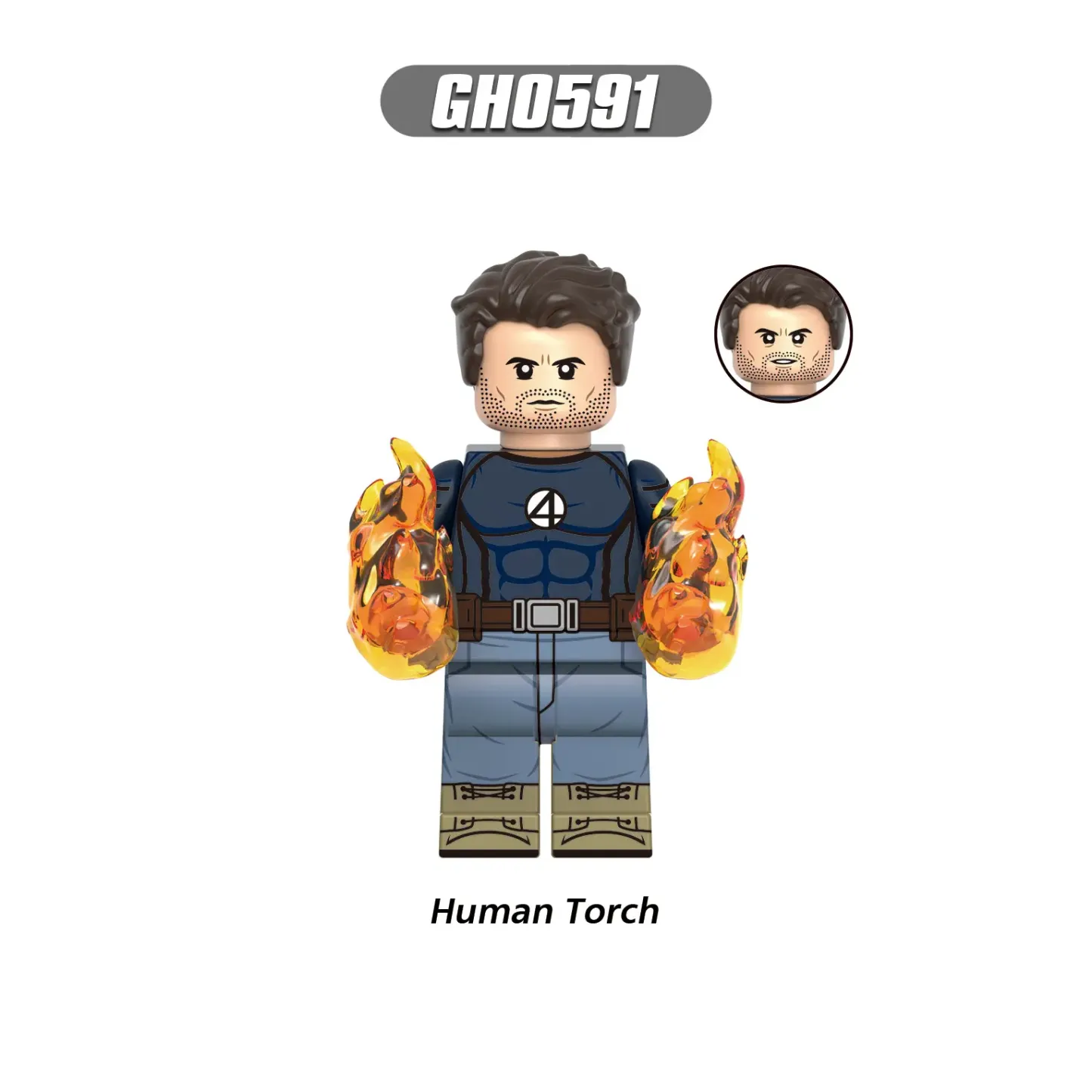 Human Torch G (2) GH0591 Minifigures-Minifigtoys.com