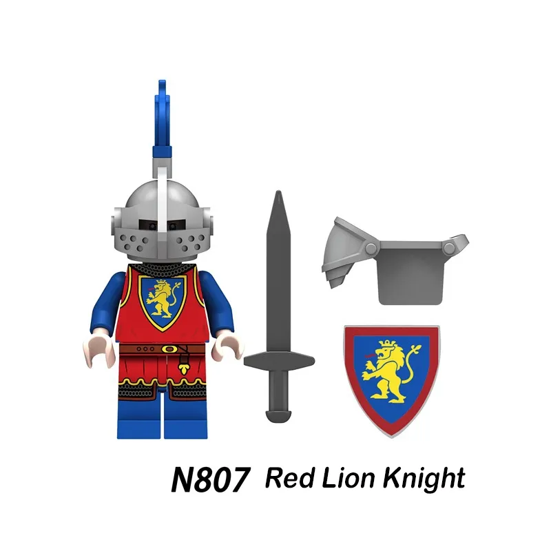 Lion Knight minifigures figure N807 Castle Custom Minifigure