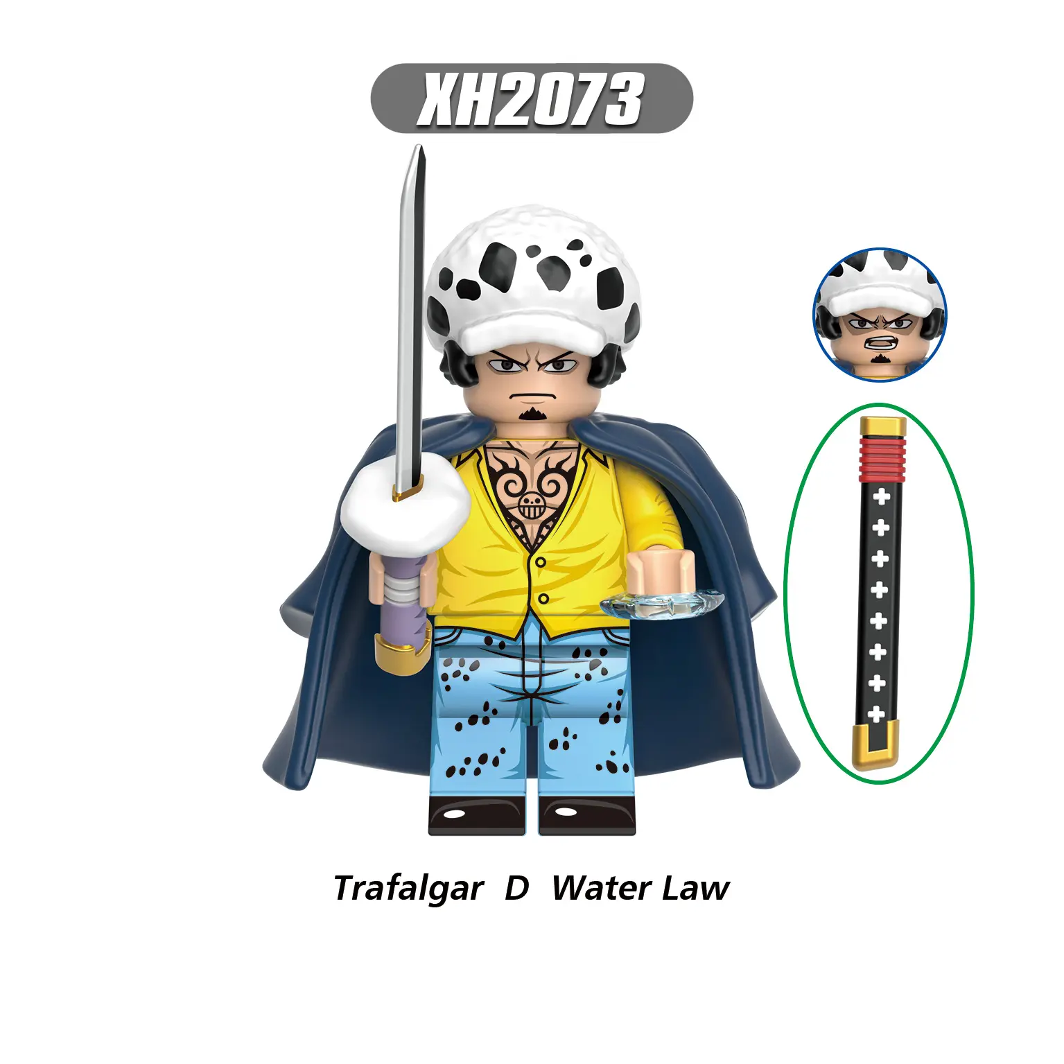 Trafalgar D. Water Law Xinh XH2073 Minifigures-Minifigtoys.com