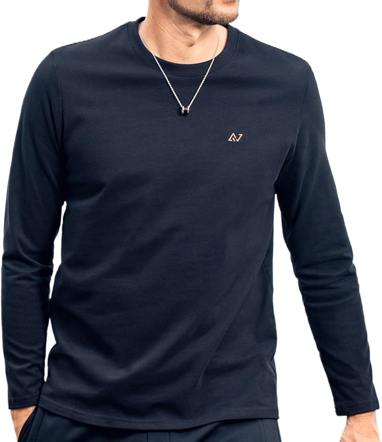Heavy Duty Long Sleeved T-Shirt Men's Autumn Trendy Brand American Letter Printed Smooth T-Shirt