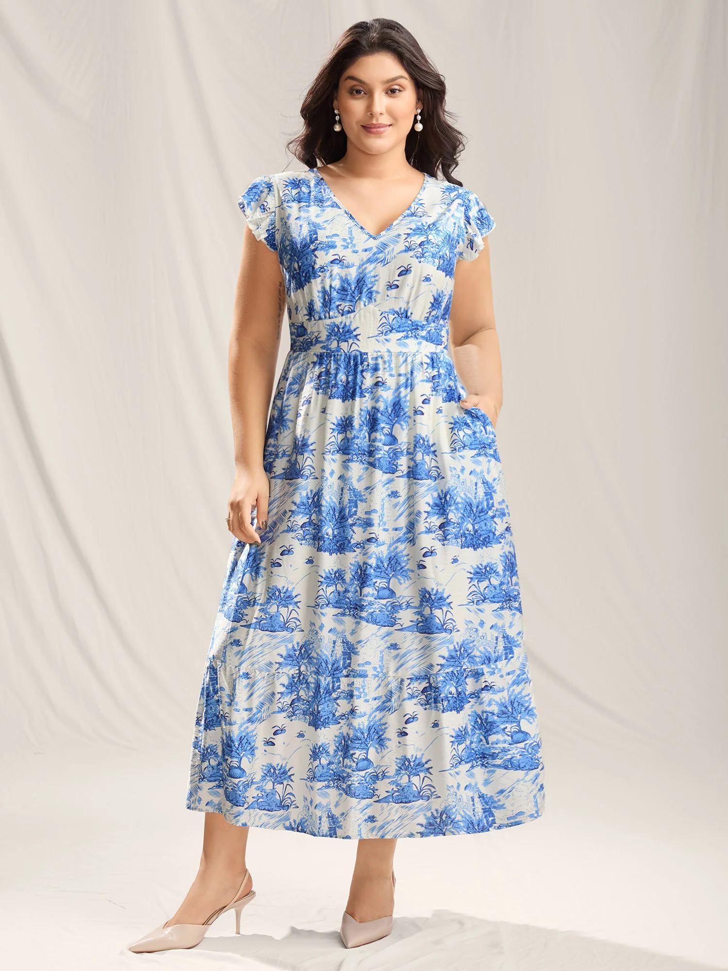 Cinched Waist Maxi Dress main image 0