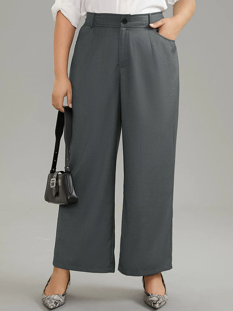 SHEIN Pink Cropped Solid Tailored Straight Leg Zipper FlyPants 2019 Spring Women Modern Lady Elegant Spring Plain Pants