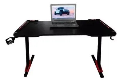 Set Gamer Silla + Escritorio Led Rgb Porta Vasos Reclinable