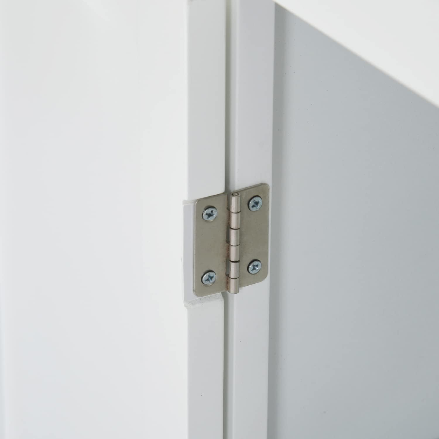 Gabinete de Almacenamiento para Piso de Baño con Puerta Doble, Estante Ajustable, para Baño, Sala de Estar, Cocina, Estilo Nórdico Escandinavo, Fácil Montaje