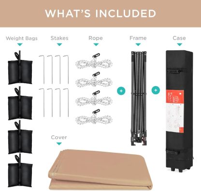 Best Choice Products - Toldo de armado fácil de 1 persona con un botón, tienda portátil e instantánea, funda, 3 x 3 metros, 4 bolsas de peso, color azul