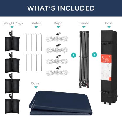 Best Choice Products - Toldo de armado fácil de 1 persona con un botón, tienda portátil e instantánea, funda, 3 x 3 metros, 4 bolsas de peso, color azul